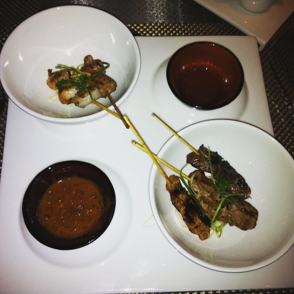 Satay Sampler from Tamarind on Holland America Line's Nieuw Amsterdam