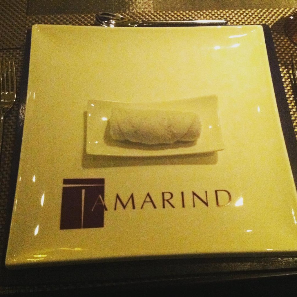 Place setting from Tamarind on Holland America's Nieuw Amsterdam