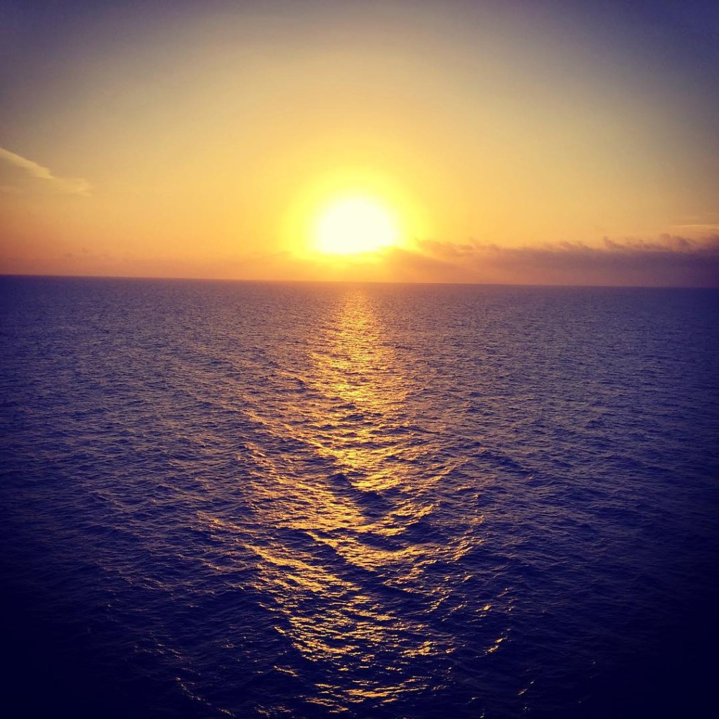 Sunset at sea from the Holland America Nieuw Amsterdam