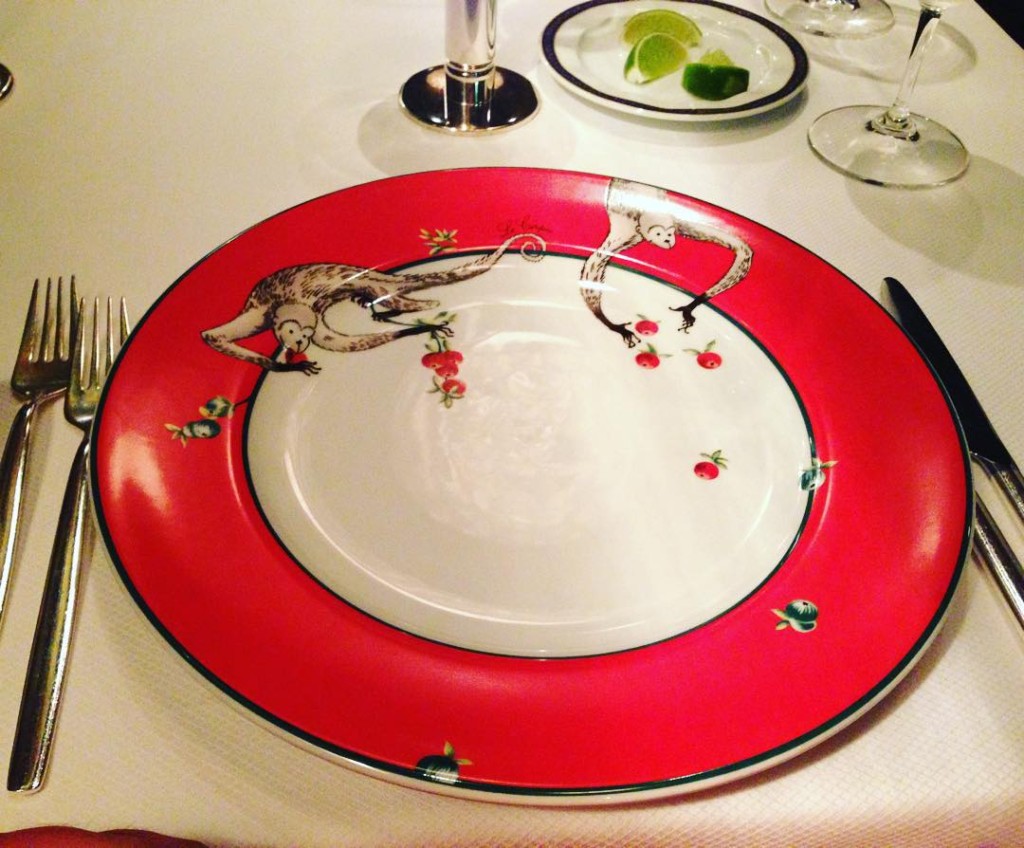 Place setting from An Evening at Le Cirque aboard Holland America Line