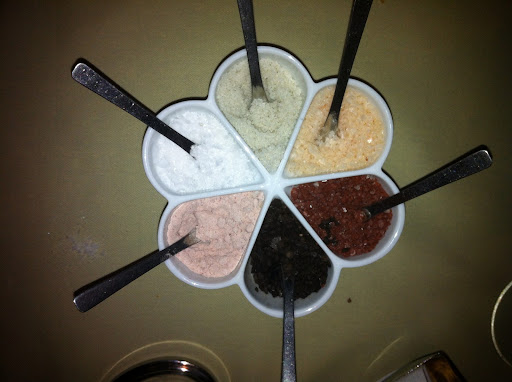 Six different salts served at 150 Central Park aboard Allure of the Seas