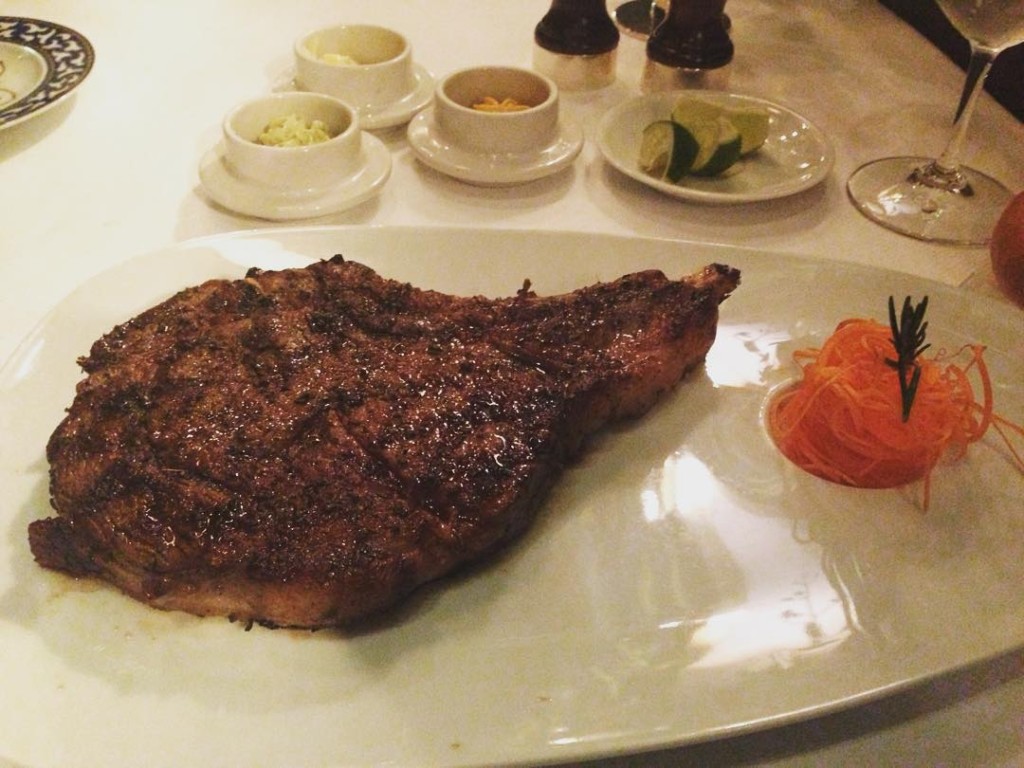 Bone in ribeye from the Pinnacle Grill on Holland America Line's Eurodam