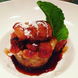 Banana Tempura Bread Pudding from Tamarind on Holland America Line's Eurodam