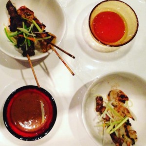 Satay Sampler from Tamarind on Holland America Line's Eurodam