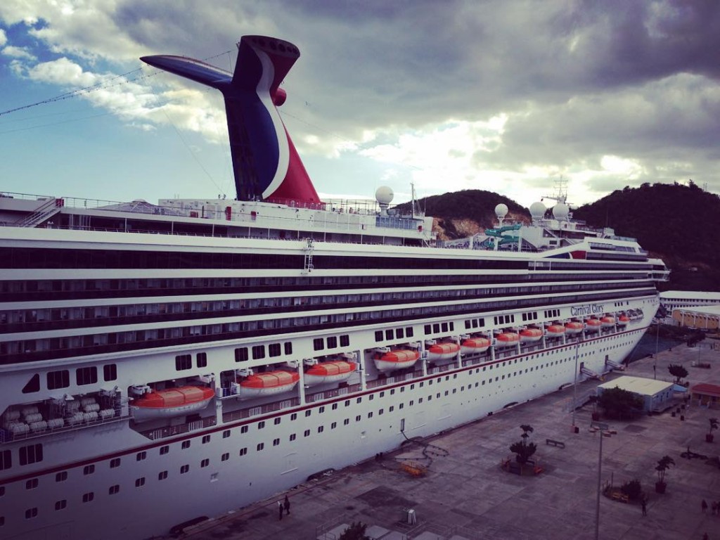 Carnival Glory docked in Saint Thomas USVI