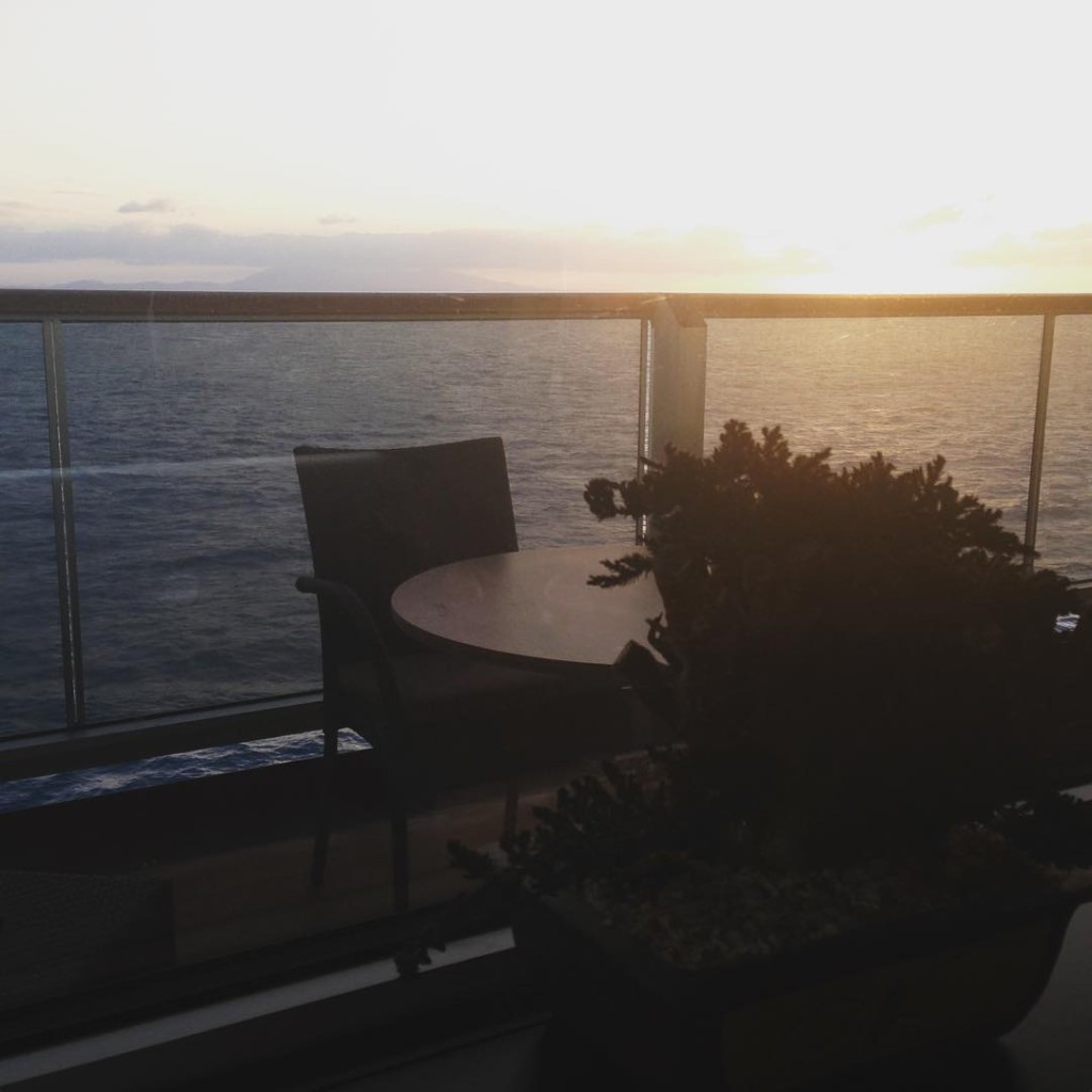 The best place to enjoy a #sunset at sea is from the comfort of your own balcony.