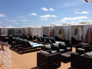 The Retreat Cabana area on Holland America Line's ms Eurodam