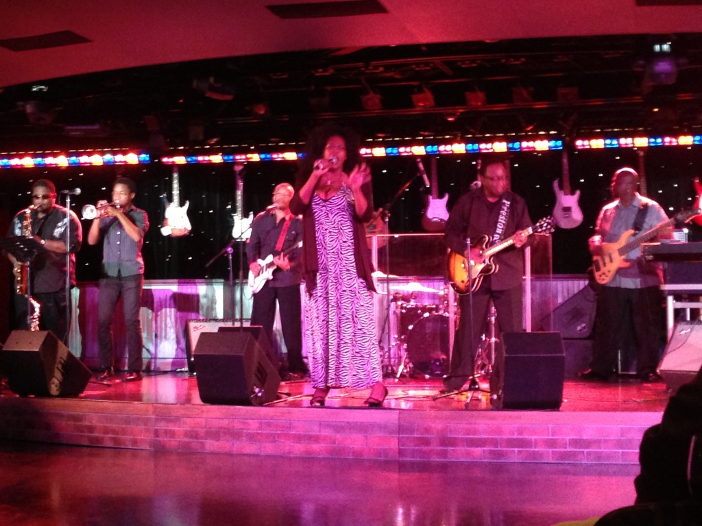 Belting out the blues in the B.B. King Blues Club on Holland America Line's ms Eurodam