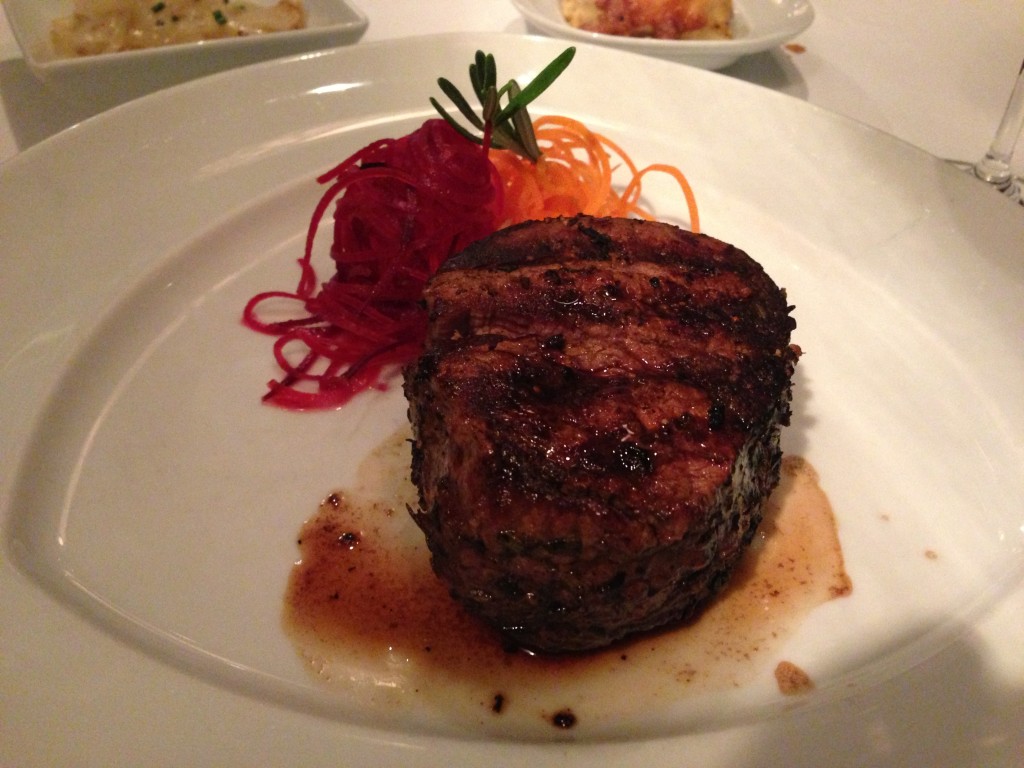 A perfectly prepared Filet Mignon from the Pinnacle Grill on Holland America Line's ms Eurodam capped off a perfect day docked in San Juan, Puerto Rico