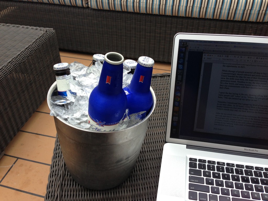 It's Bucket of Beer day on the Holland America Line ms Eurodam