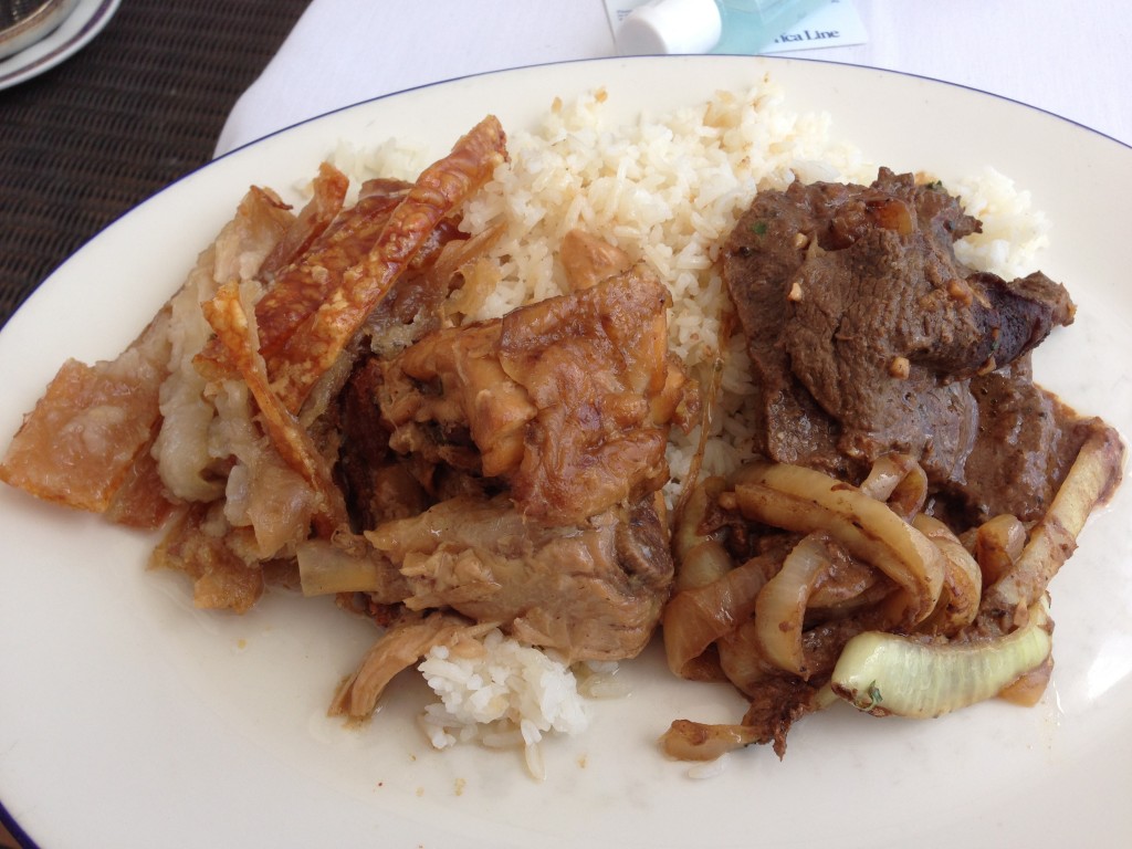 Selections from the day's menu in the Retreat Cabanas onboard the Holland America Line ms Eurodam. Today we celebrated the food of the Philippines.