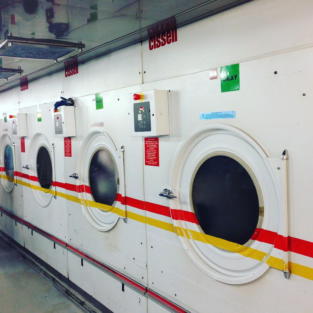 A behind the scenes look at the laundry on Zuiderdam