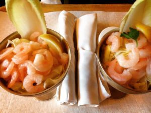 Bay shrimp from room service on the Zuiderdam