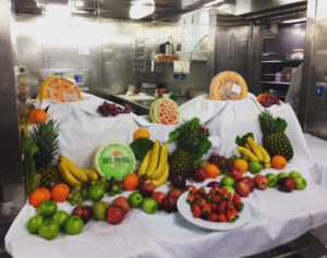 Behind the scenes in the galley of the Zuiderdam