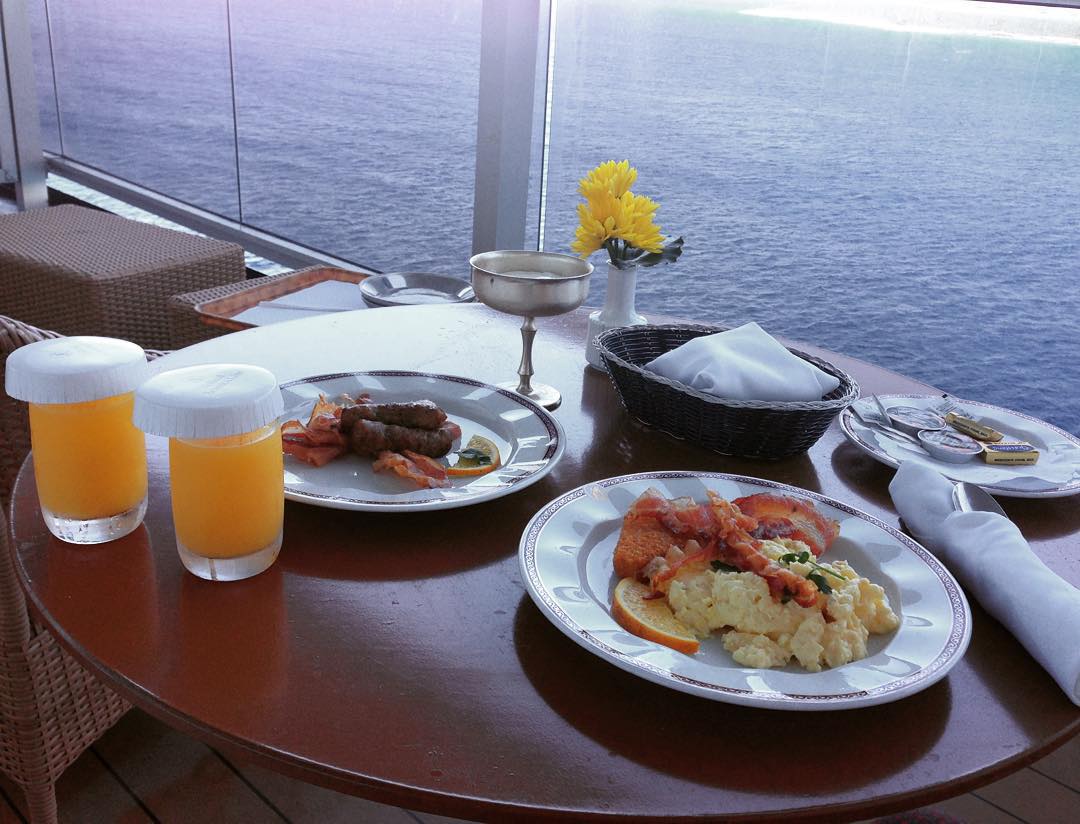 Breakfast at sea on Zuiderdam