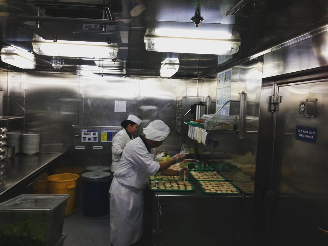 A behind the scenes look at the galley on Zuiderdam