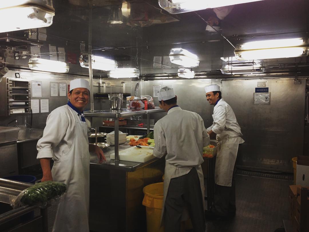 A behind the scenes look at the galley on Zuiderdam