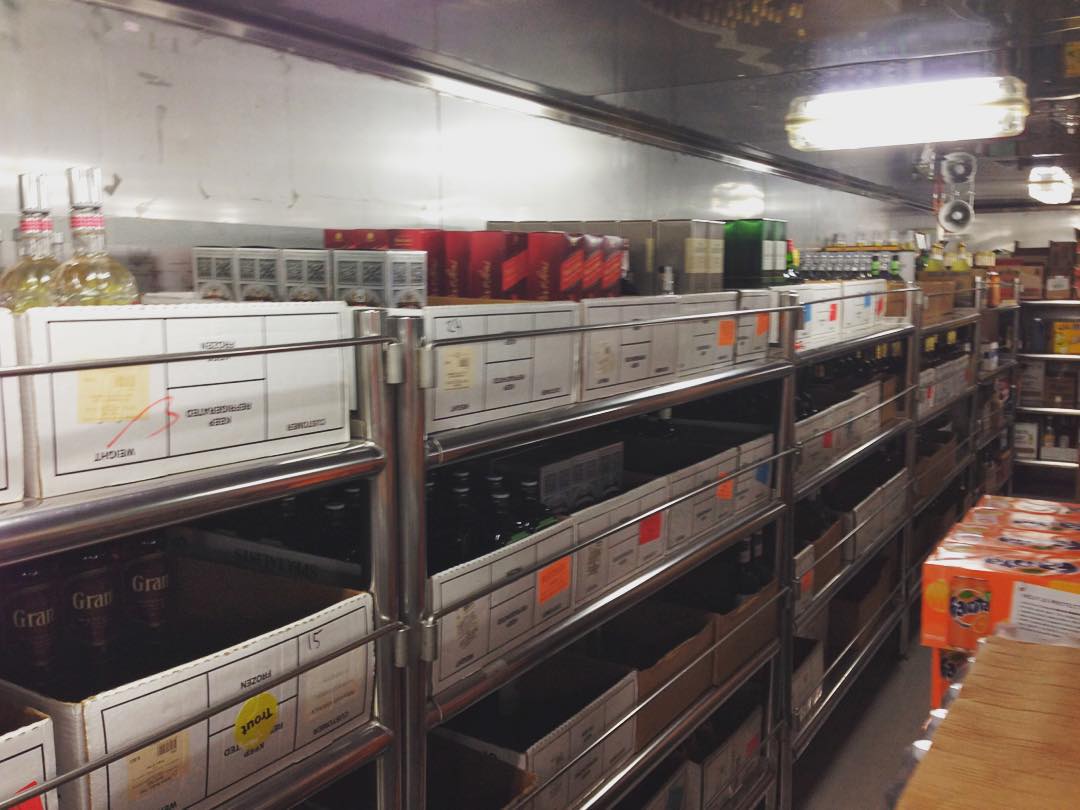 A behind the scenes look at one of the storerooms on Zuiderdam