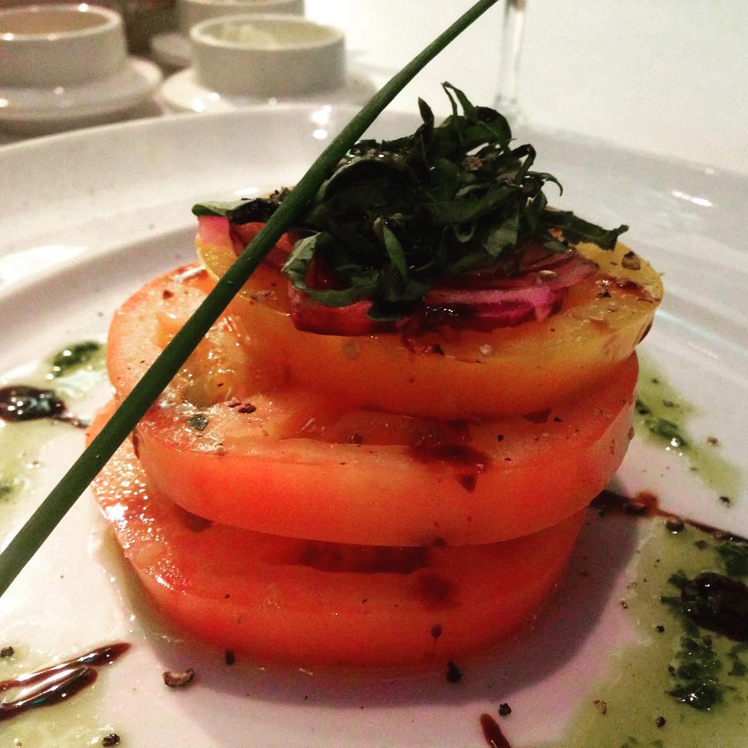 Beefsteak tomato salad from Pinnacle Grill on Zuiderdam