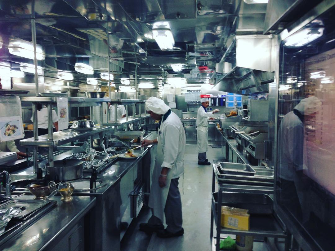 A behind the scenes look at the galley on Zuiderdam