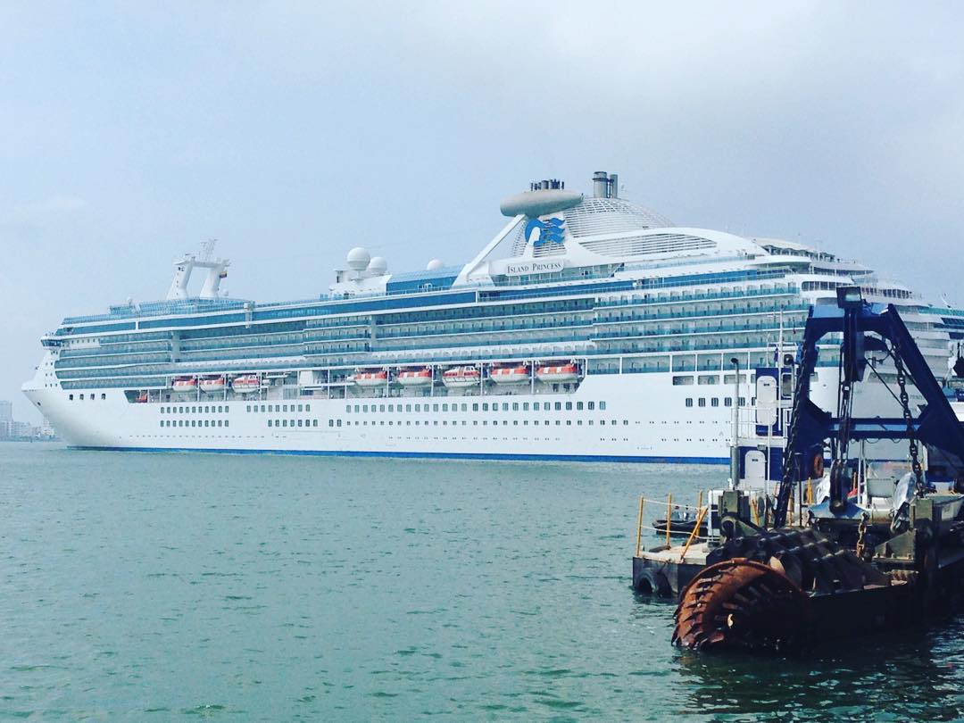 Princess Cruises Island Princess docked in Cartagena