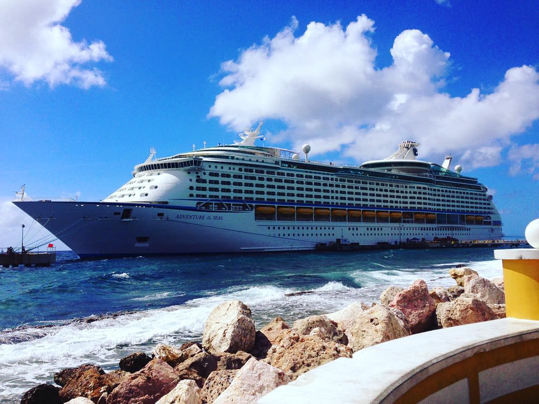 Royal Caribbean Adventure of the Seas docked in Curacao