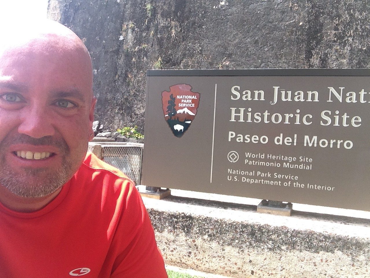 Time out for a selfie at El Morro during a port call in Old San Juan