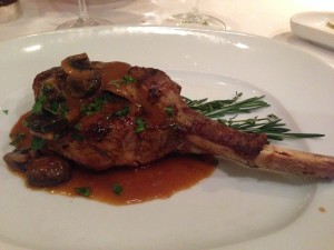 Veal Chop from Pinnacle Grill on board the ms Veendam