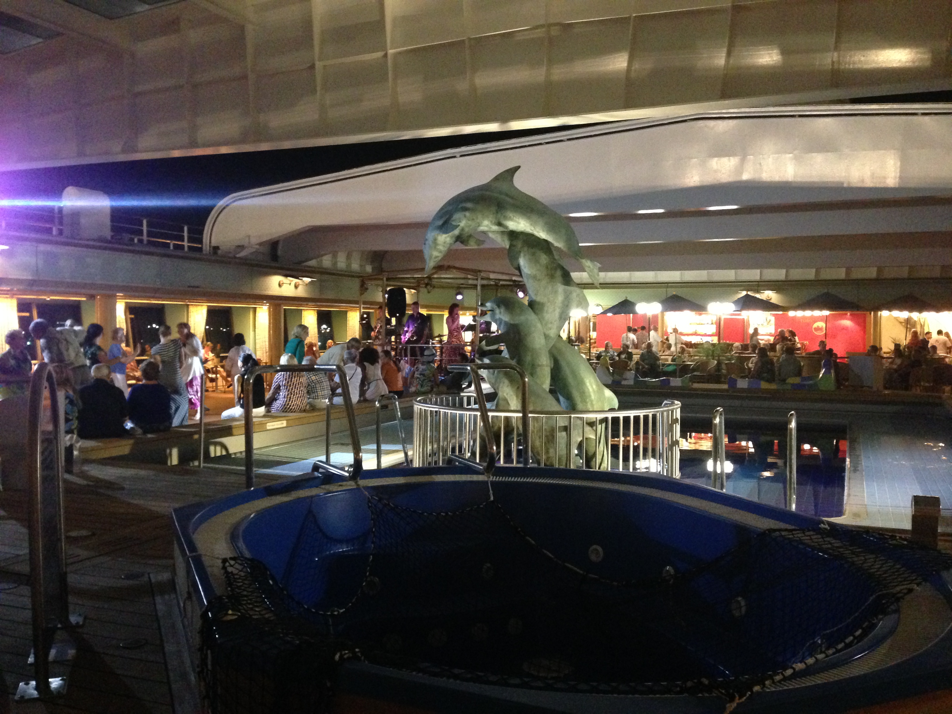 Lido Pool Party on the ms Veendam while in San Juan