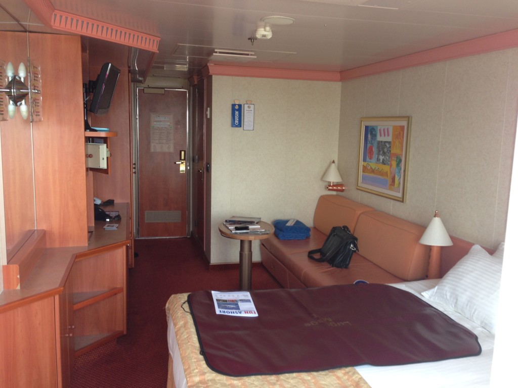 Extended Aft Balcony stateroom #7444 on board Carnival Liberty.