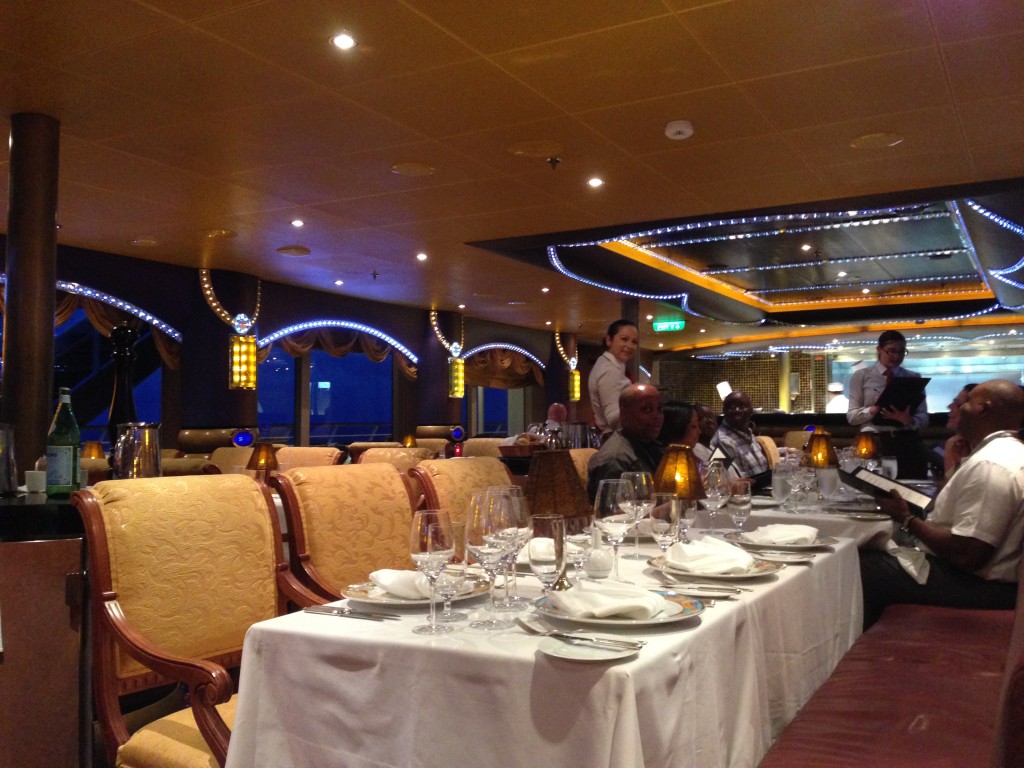 Diamonds Steakhouse onboard Carnaival Liberty.