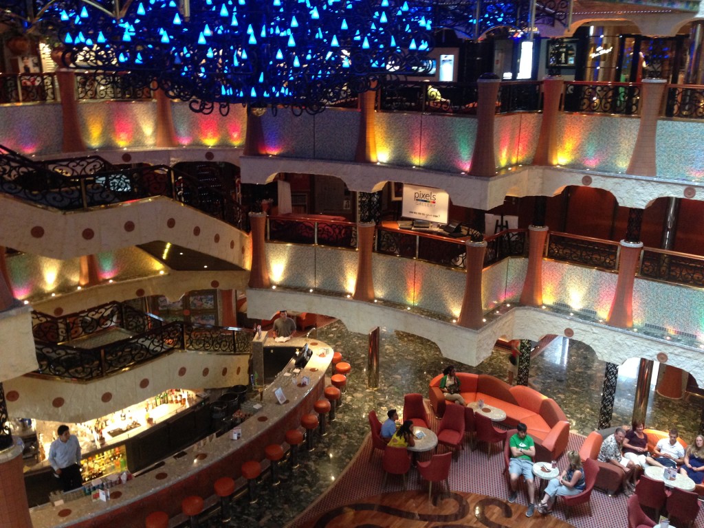 The Atrium of the Carnival Liberty.