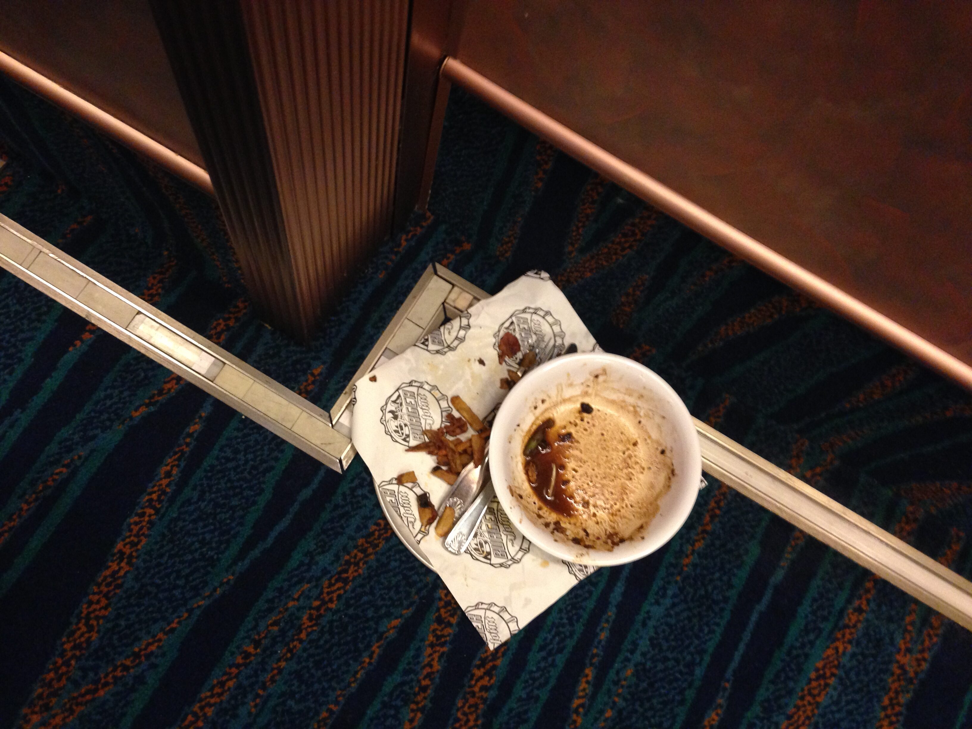 Room service trays lined the halls throughout the Carnival Liberty as pigs, er passengers, couldn't just leave them in their staterooms.