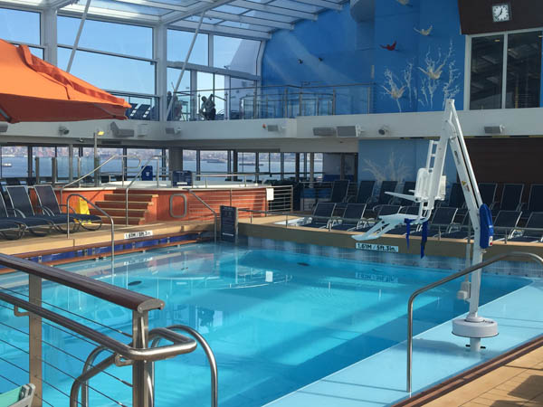 One of the indoor pools on Quantum of the Seas