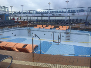 Due to the rough seas, pools were closed today on Quantum of the Seas