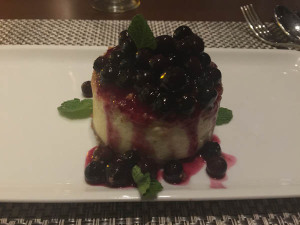 Huckleberry Cheesecake from Chops Gill on Quantum of the Seas