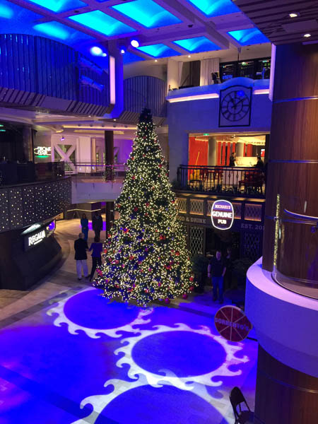 The giant Christmas tree on Quantum of the Seas