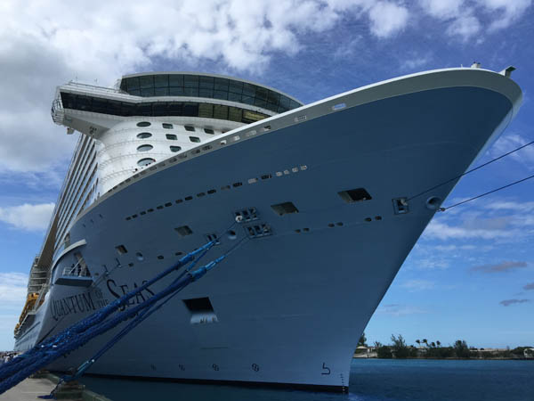 Quantum of the Seas docked in Nassau