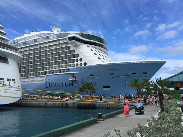 Quantum of the Seas docked in Nassau