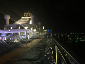 A view from Deck 15 on the Quantum of the Seas as we depart Nassau