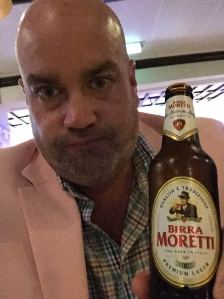 Thumbs up for the Birra Moretti from Jamie's Italian on Quantum of the Seas