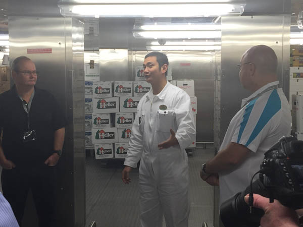 The Provision Master on Quantum of the Seas leads us through a tour of the ships store rooms