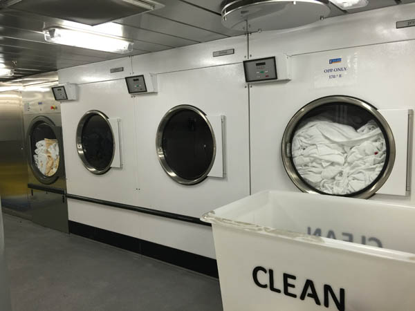 Some of the laundry equipment on Quantum of the Seas