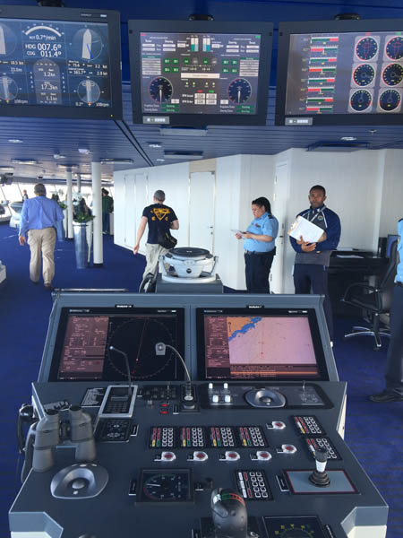 Controls on one of Quantum of the Seas bridge wings