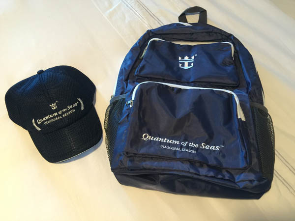 Parting gifts commemorating this first voyage of the Quantum of the Seas