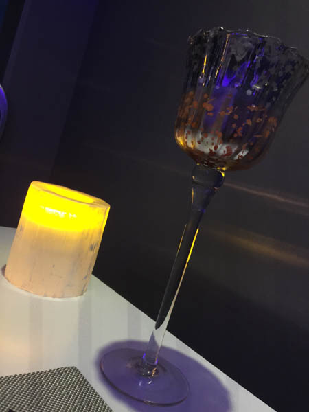 Curiously large glassware can be found in Wonderland on Quantum of the Seas