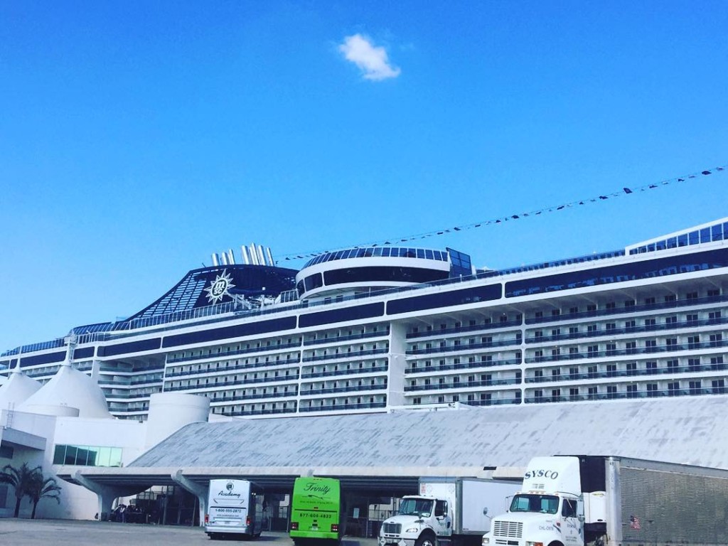 The MSC Divina docked at PortMiami