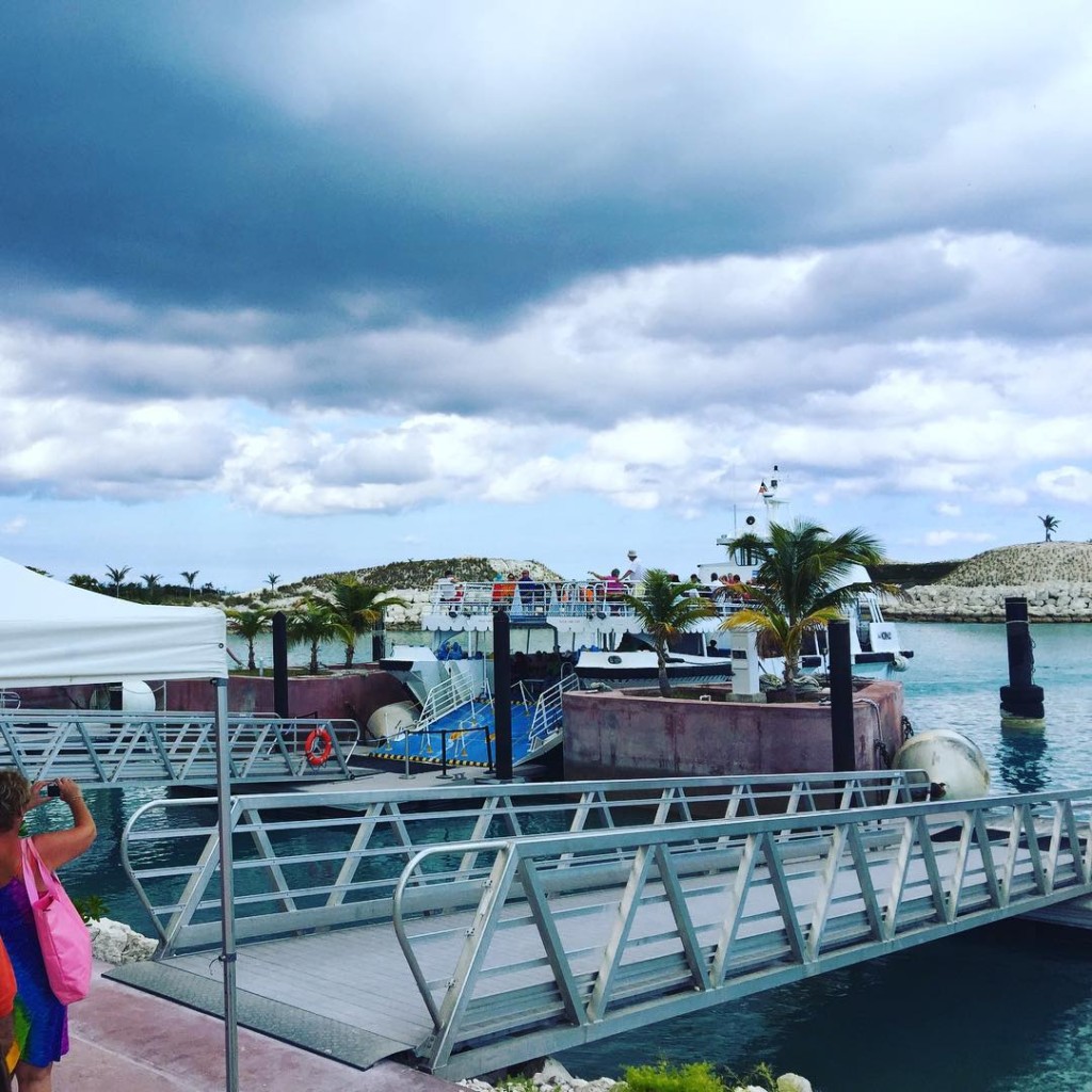 Arriving at Great Stirrup Cay in the Bahamas