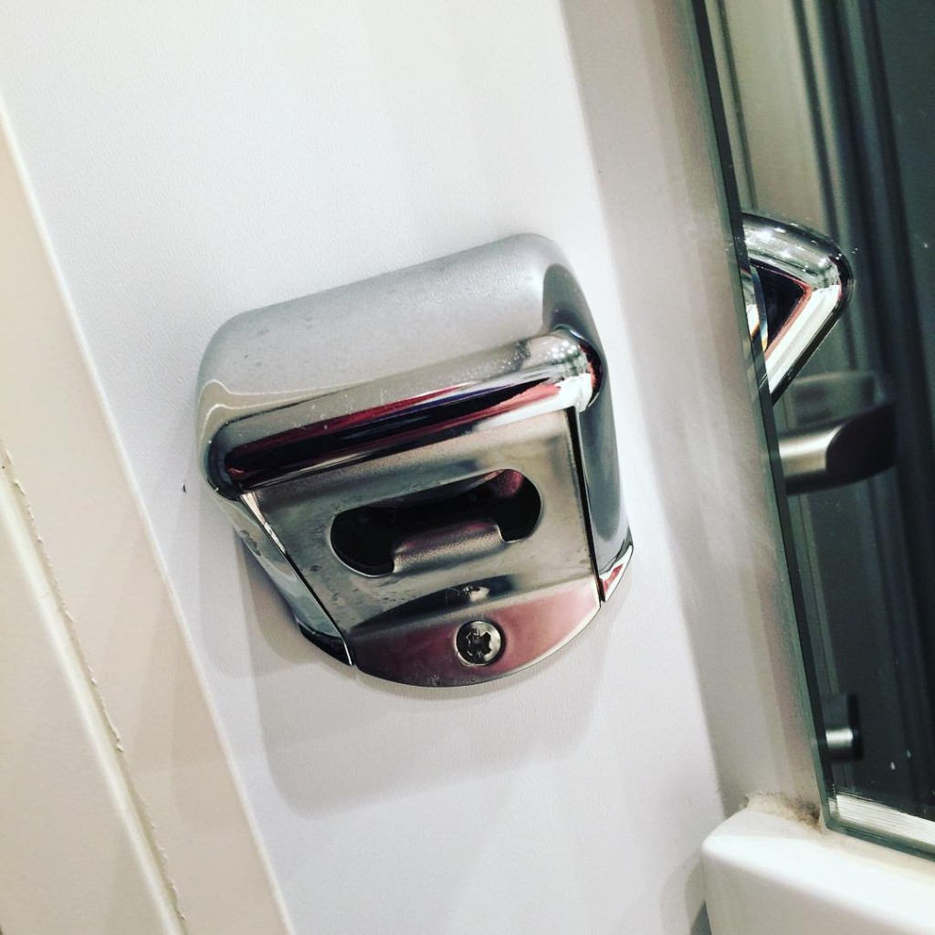 Bottle opener in the bathroom of Balcony Stateroom 12116 on MSC Divina