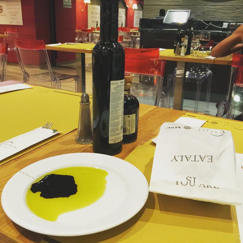 Olive Oil and Balsamic Vinegar from Eataly Steakhouse on MSC Divina